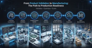 From Product validation to manufacturing