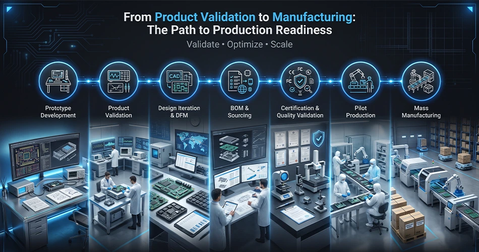 From Product validation to manufacturing